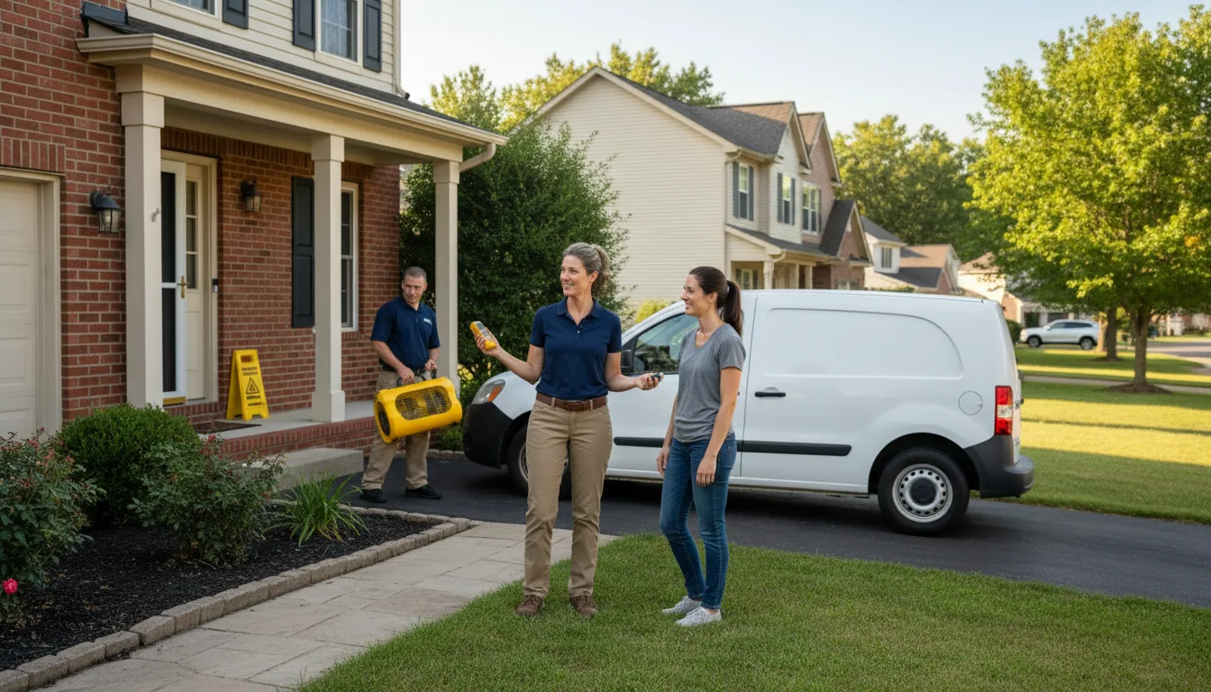 Residential water damage restoration in Pottersdale, PA